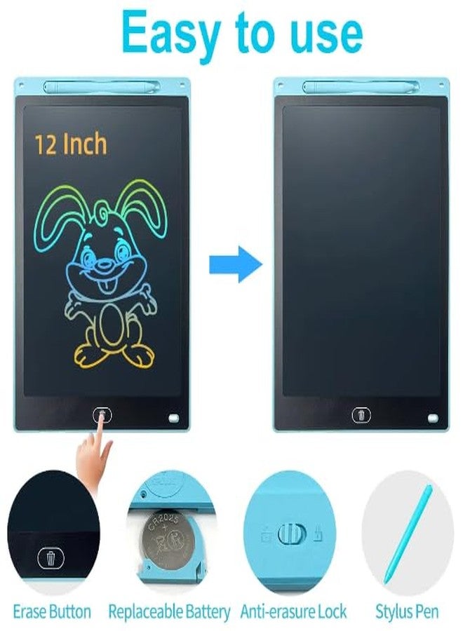 Kidzano لوح كتابة LCD للأطفال، لوح كتابة LCD مقاس 12 بوصة للأطفال، لوح رسم قابل للمسح - Image 3